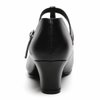 Womens Black T-Strap Character Shoes Latin Salsa Ballroom Dance Heels Wedding Shoes Dress Pump (9 / Black)