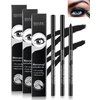 3 Pcs Matte Black Waterproof Smudge-proof Gel Eyeliner Pencil,Fade-Proof Eye Liner Water Line Pencil,Cat Eye/Smoky Eye Makeup Pen,Waterline Gel Eye Liner,Christmas Makeup Gift Set for Women Girl