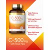 Carlyle Vitamin C with Rose HIPS 500mg | 200 Caplets | High Potency Formula | Vegetarian, Non-GMO and Gluten Free Supplement