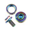 Wanyifa Titanium M8x15mm Bicycle Crank Arm Fixing Bolt with Cap for Square Taper Bottom Bracket Screws Pack of 2 (Rainbow)