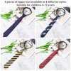 Geyoga 4 Pcs Kids Tie for Boys Adjustable Zipper Youth Child Toddler Necktie Wedding Graduation School Uniform 6-12 Years (Bright Style)