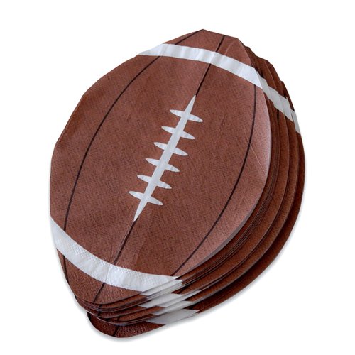 Football Party Napkins - 100 Pack Disposable Football Shape Paper Napkins 5" x 7.5" Perfect for Super Bowl, Tailgating, Sports Theme Birthday Party Decoration