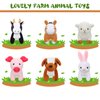 6 Pieces Mini Plush Furry Farm Animal Toys Soft Plush Horse Pig Cattle Rabbit Dog Sheep Doll Stuffed Plush Farm Animals for Christmas Stocking Stuffers Birthday Party Decoration Supplies (Animals)