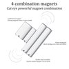 QIMYAR 4 Pieces Nail Magnet Cat Eye Tool Mini Magnet Stick for Nail Art Polish Cat Eye Gel Polish Magnet Nail Art Tool 3D Magnetic DIY Home Salon