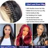 18 Inch Lace Front Wigs Human Hair Brazilian Straight Human Hair Wigs for Black Women 13x4 Lace Frontal Wigs Pre Plucked Natural Hairline with Baby Hair Natural Black