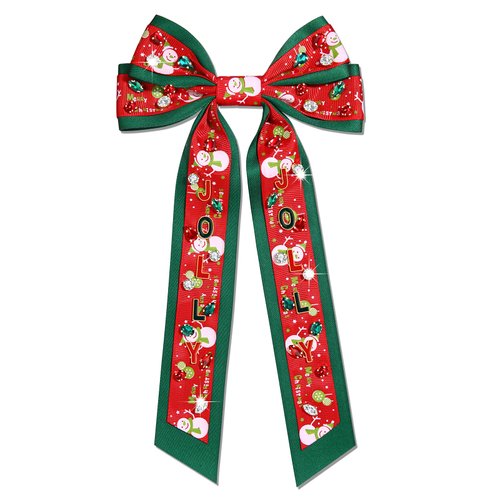 Christmas Hair Clips Xmas Hair Bow Clips Christmas Tree JOLLY Snowman Hair Bows Christmas Hair Accessories Ugly Sweater Party Decorations