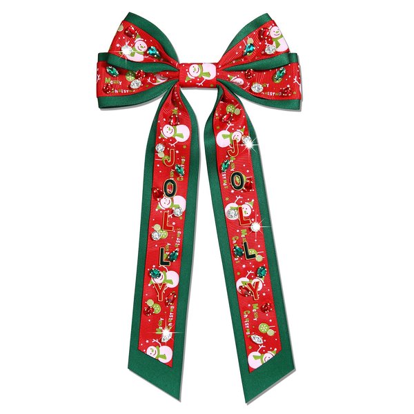 Christmas Hair Clips Xmas Hair Bow Clips Christmas Tree JOLLY Snowman Hair Bows Christmas Hair Accessories Ugly Sweater Party Decorations