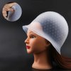 FRIUSATE Hair Coloring Highlighting Cap, 2 Pieces Silicone Highlight Cap Pull Through Caps Hair Coloring Frosting Cap with Hook, Hair Highlighting Kit Gloves and Brush for Salon Tools Women Men