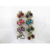 small mini metal heart shaped jeweled antique style bronze hair claw clip: Set B (Primary color: Brown)