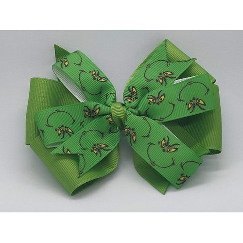 Green grouch Hair Bow