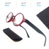 OLOMEE Reading Glasses Women Men Cute Round Readers Cheaters +2.00 Stylish Lightweight Reader Glasses 4 Pack Comfortable Fit Spring Hinge