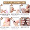 Pink Short Press on Nails Coffin Cute Glitter Sequins Fake Nails with Rhinestones Designs Cream Acrylic Cover Faux Nails Press ons Reusable Glue on Nails for Women Girls Daily Wear 24 Pcs