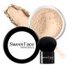 2pc FOUNDATION with KABUKI BRUSH Mineral Makeup (FAIR 2) Matte Loose Powder Bare Face Cosmetics Full Coverage Long Lasting All Skin Types SPF 18
