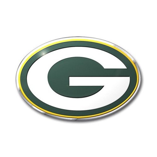 Green Bay Packers Colored Aluminum Auto Emblem