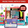 HYES Kids Cash Register Toy Playset with Real Calculator, Toddler Pretend Play Store incl Scanner/Credit Card/Play Money/Conveyor/Food Toys, Learning Toys Gifts for Boys Ages 4-8 8-12, Red