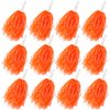 Faxco 12Pack Plastic Pom Poms Cheerleading Pom Poms Sports Dance Cheer Plastic Pom Pom for Rooters,Cheering Squard,Cheering Team (Orange)