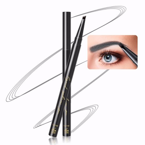 Eyebrow Pencil Microblading Pen, Makeup Micro 4 Point Brow Lift & Snatch Long-Lasting Waterproof Pen, 4 Colors Eyebrow Tattoo Pen, Smudge-proof, Waterproof & Long Lasting (Gray)