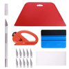 Wallpaper Smoothing Tool Kit, Multi-Function 15 Pcs Smoother Tools Set for Contact Paper Peel and Stick Wallpaper Car Wrap Vinyl Window Tint Glass Film Wallpaper Glue Adhesive Brush Tray Roller Knife