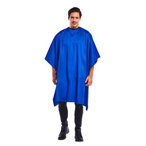 Betty Dain Lightweight Crinkle Nylon Hair Cutting/Styling Cape, Water Resistant, Ultra Lightweight Crinkle Antron Nylon, Repels Hair, Neck Snap Closure, Generous 54 x 60 Inch Size, Royal Blue