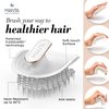 Manta Hair Hairbrush - Fully Flexible Hair Brush - Gentle Brush That Helps Prevent Hair Breakage - Scalp Care Massager and Detangler (White-Rose)