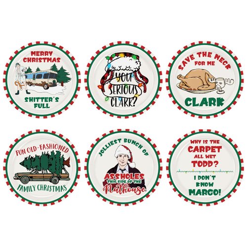 Arsemica Christmas Vacation Decorations, Funny Christmas Paper Plates, 60 Count Disposable Dinner Plates, Christmas Vacation Party Supplies Merch Gifts, Holiday Dinnerware Table Decorations, 9 inch