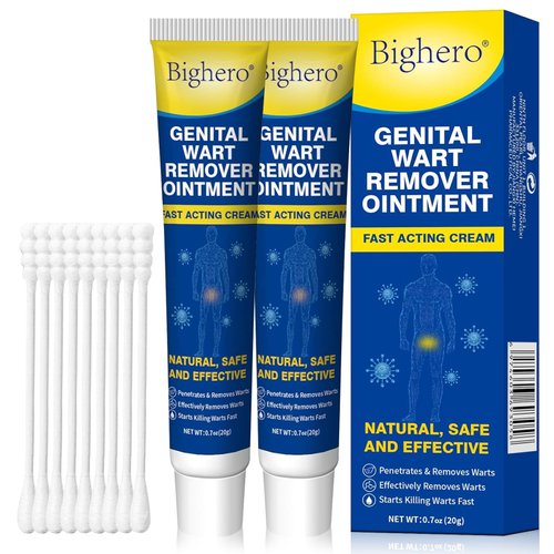 Bighero 2 Pack Wart Fast Acting Gel Wart Remover Freeze Off Ointment,Wartes Cream for Genital Wartss, Warts, Plantar Warts, Common Wartes, Corn, Flat Wars NDC (84010-047-02)