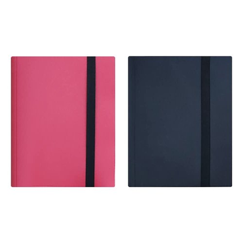 Trading Cards Album Binder, JARAGAR 2 Pack 9 Pockets PU Leather Card Binder Holder 20 Sheets Band Closure Card Storage Case Holds up to 360 Cards Fit for Baseball Football Cards Game Cards