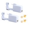 2 Pack Self Ear Piercing Gun Earring Disposable Piercing Kit No Pain Easy Use Ear Piercing Gun Kit Tool with Stud (Wihte Gold)