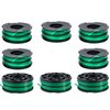 DF-080 Spool Trimmer Replacement Spools Compatible with Black Decker GH1000 GH1100 GH2000 Weed Eater String, DF-080 Spool Line Refills, Dual Line Edger Parts 30ft 0.080 inch (8 Pack spools)
