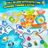 Bath Toys for Kids 1-3 Fishing Games Swimming Wind-up Turtle Toddler Bathtub Toy Water Tub Pool Toys for Baby 1 2 3 4 Years Boys Girls Gift Box
