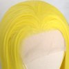 Luwigs Yellow Synthetic Lace Front Wigs Silky Straight Lace Wigs T-part for Women Replacement Wigs Heat Resistant for Cosplay Daily Wear Natural Looking 22inch