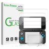 amFilm Nintendo 2DS XL Screen Protector Pack, [2 GLASS Top, 4 PET Bottom] Screen Protectors for New Nintendo 2DS XL 2017 (6 Protectors in Package)