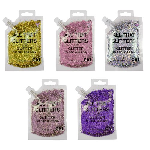 Body Glitter Gel- Face, Body & Hair (5 Pk Unicorn) Chunky Iridescent Holograph Stars & Moon, 3 oz | Cosmetic-Grade Makeup, Apply Without Glue, Easy to Take Off & Keep Skin Cleanat Raves