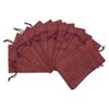 12-Pack 5.5x7.75 Natural Burlap Gift Bags w. Drawstring (Maroon Red, Medium) for Party Favors, Presents or DIY Craft by TheDisplayGuys