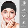 obeoby 4 Pack Spa Facial Headbands for Women, Black Face Wash Headband Adjustable Make Up Wrap Head for Washing Face Shower Teen Girl Gifts Trendy Stuff