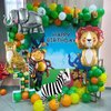 Jungle Safari Animals Balloons, Jungle Safari Theme Birthday Party Decorations, Lions Zebra Elephant Monkey Leopard Foil Balloons for Kids Boys Wild One Zoo Birthday Baby Shower Party Decor Supplies