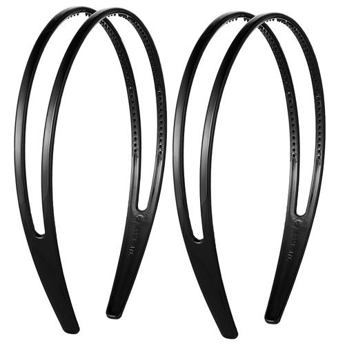 AHQiZFX 2 Pieces Black Headband, Plastic Headband Double Row Teeth Comb Hair Band Simple and Chic Hair Hoop Non-Slip Hair Hoop Accessory for Women Daily Hair Decorations