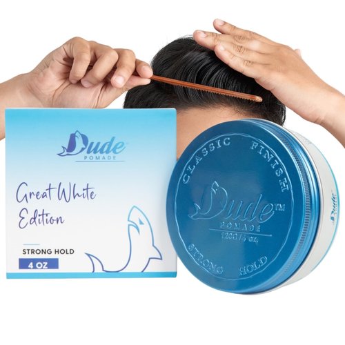 Dude Pomade Strong Hold Hair Pomade for Men - 4oz