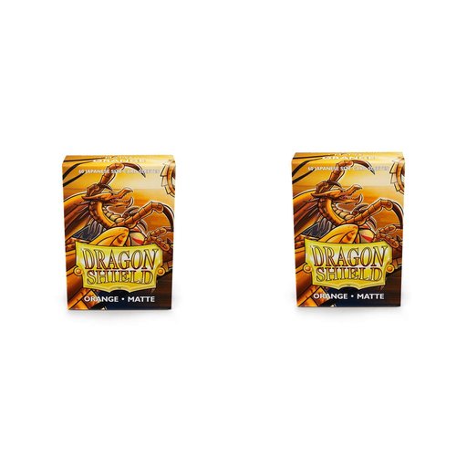 2 Packs Dragon Shield Matte Mini Japanese Orange 60 ct Card Sleeves Value Bundle! …