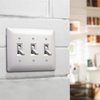 TayMac 4440W Paintable Triple Toggle Light Switch Wall Plate Cover, White, 3-Gang