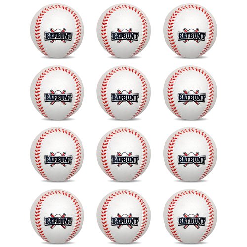 BATBUNT 12 Pcs Soft Baseballs, Foam Baseballs for Players Softball Foam Training Balls, Tballs for Practice, Baseball Balls, (White)