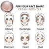 MAEPEOR Matte Bronzer 6 Colors Cream Contour Palette Face Sculpting Long Lasting Highly Pigmented SweatProof Face Bronzer Makeup (04 Teddy)