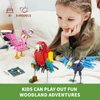 KAZI Bird Building Toy Set,Parrot,Peacock,Fun Building Blocks for Kids Ages 8 and Up,Build and Display Birds Model for Bird Enthusiasts,Easter Basket Stuffers,Gift for Birds Lovers,Party Favors