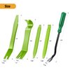 GOOACC 5PCS Auto Trim Removal Tool Kit No-Scratch Removal Tool Kit for Car Audio Dash Panel Window Molding Fastener Remover Tool Kit-Green