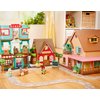 Li’l Woodzeez – Li'l Nextdoor Neighbors Townhouse Set - 12 Pcs Dollhouse Playset Including Furnitures, Accessories & Pretend Play Food - Gift Toy for Kids Age 3+