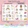 Leesgel (Glow + Metallic Glitter) Temporary Tattoos for Kids Girls Boys, Unicorn Birthday Decorations Party Favors Party Supplies, Kids Temporary Tattoos Toy Tattoos stickers