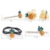 Set of 5 Fashion Rhinestone Hair Claw Creative pineapple Bobby Pin Headwear Hair Barrettes Clamps Hair Rope Accessories Hair Clips for Women