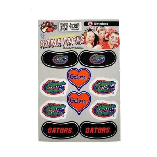 Florida – Waterless Peel & Stick Temporary Tattoos – 10-Piece Combo – 6 Spirit Tattoos & 4 Eye Strips