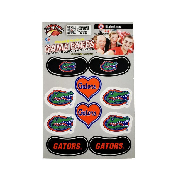 Florida – Waterless Peel & Stick Temporary Tattoos – 10-Piece Combo – 6 Spirit Tattoos & 4 Eye Strips