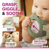 Teethers for Babies 6-12 Months - Baby Elefun 5x Pain Relief Toddler Teether. No More Ouch for Mom Anti Bite Trainer. Nurtures Grasping, Passing, Hand Eye Coordination. Silicone Baby Teething Toy Ring